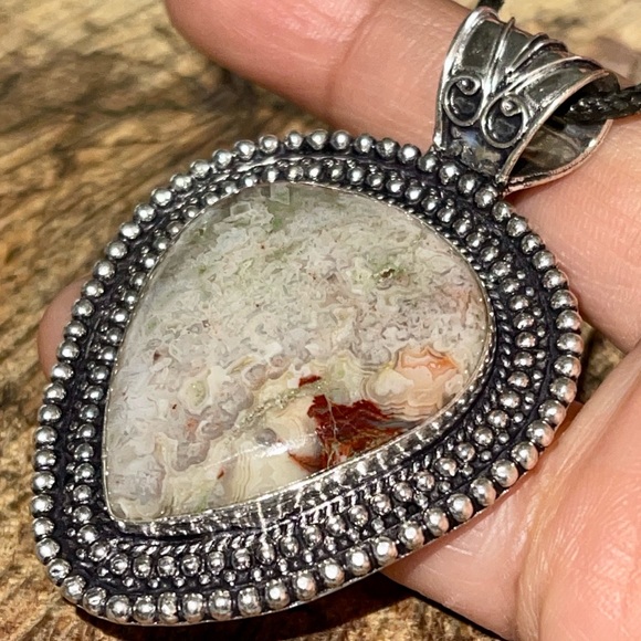 Crazy Lace Agate Pendant 2 1/4” - Picture 2 of 15